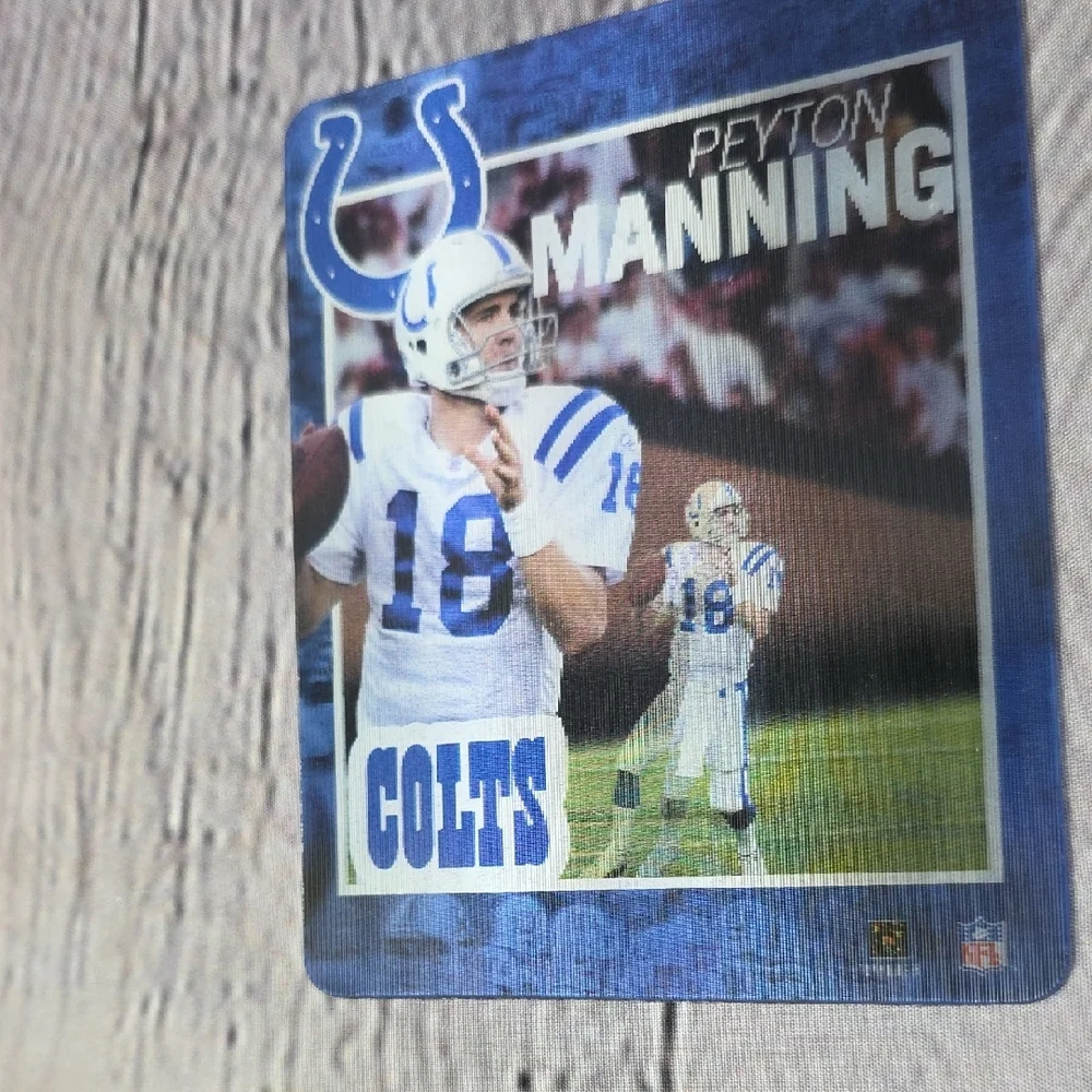 Peyton Manning Colts Halographic Magnetic Football Trading Card 4